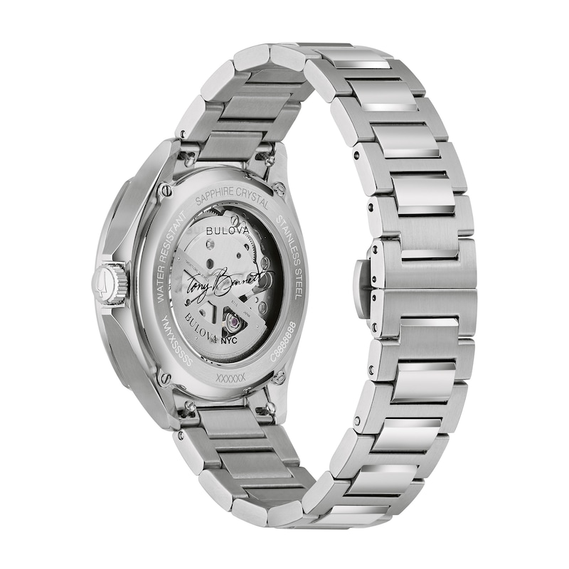 Main Image 3 of Men's Bulova Tony Bennett Stainless Steel Watch with Purple Dial (Model: 96B484)