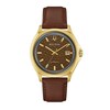 Thumbnail Image 1 of Men's Bulova Tony Bennett Gold-Tone IP Watch with Brown Dial and Brown Leather Strap (Model: 97B244)