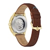 Thumbnail Image 3 of Men's Bulova Tony Bennett Gold-Tone IP Watch with Brown Dial and Brown Leather Strap (Model: 97B244)