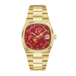Men's Bulova Super Seville Year of the Horse Limited-Edition Gold-Tone Ion-Plated Stainless Steel Watch (Model: 97B242)