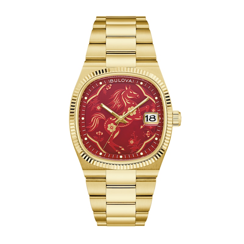 Main Image 1 of Men's Bulova Super Seville Year of the Horse Limited-Edition Gold-Tone Ion-Plated Stainless Steel Watch (Model: 97B242)