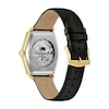 Thumbnail Image 3 of Men's Bulova Frank Sinatra Gold-Tone IP Stainless Steel Watch with Beige Dial and Black Leather Strap (Model: 97B243)