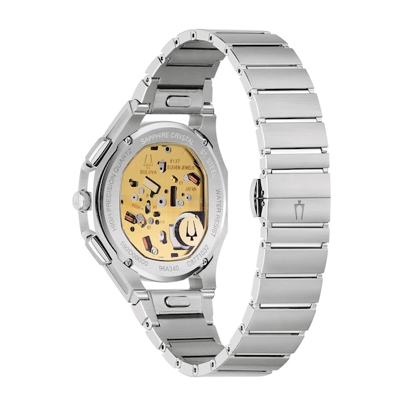 Men's Bulova Curv 10th Anniversary Edition Chronograph Stainless Steel Watch with Brown Dial (Model: 96K117)
