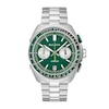 Thumbnail Image 1 of Men's Bulova Racer Chronograph Stainless Steel Watch with Green Dial (Model: 98B468)