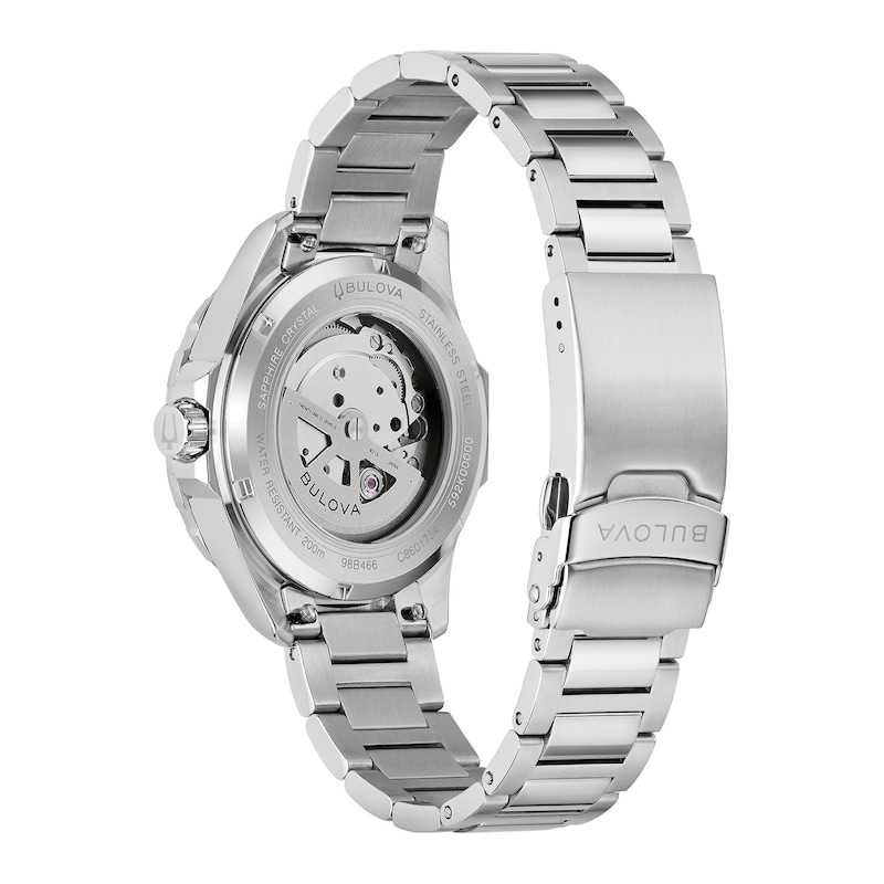 Main Image 3 of Men's Bulova Marine Star Series B Stainless Steel Watch with Blue Dial (Model: 98B466)