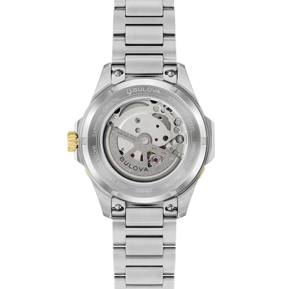 Men's Bulova Marine Star Series B Two-Tone IP Stainless Steel Watch with Green Dial (Model: 98B467)