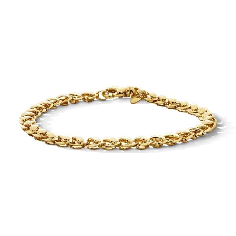 Main Image 1 of 6.0mm Dome Link Chain Bracelet in Sterling Silver with 10K Gold Plate - 8.0"