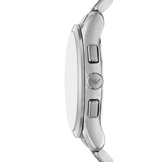 Men's Emporio Armani Chronograph Stainless Steel Watch with Black Dial (Model: Ar11691)