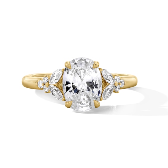 Vera Wang Love Collection 1-7/8 CT. T.w. Oval Certified Lab-Grown Diamond Engagement Ring in 14K Gold (F/Vs2)