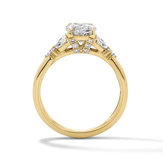 Vera Wang Love Collection 1-7/8 CT. T.w. Oval Certified Lab-Grown Diamond Engagement Ring in 14K Gold (F/Vs2)