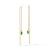 Thumbnail Image 1 of 4.0mm Marquise-Cut Emerald Threader Earrings in 10K Gold