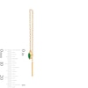 Thumbnail Image 3 of 4.0mm Marquise-Cut Emerald Threader Earrings in 10K Gold