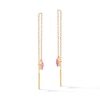 Thumbnail Image 1 of 4.0mm Marquise-Cut Pink Tourmaline Threader Earrings in 10K Gold