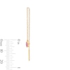 Thumbnail Image 3 of 4.0mm Marquise-Cut Pink Tourmaline Threader Earrings in 10K Gold