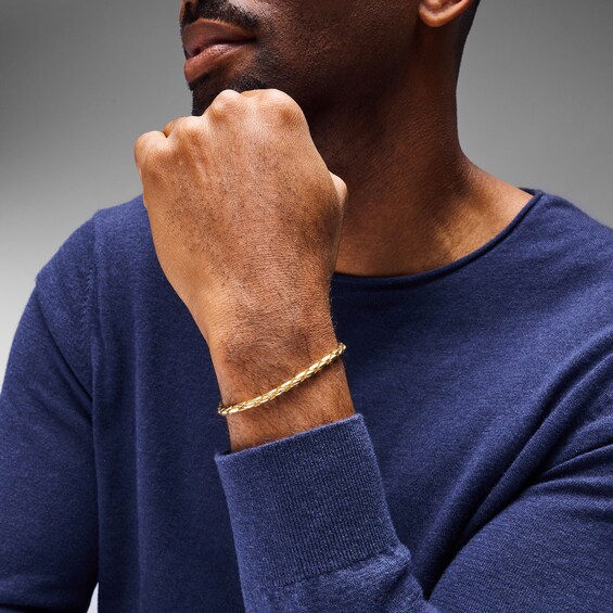 4.0mm Snake Chain Bracelet in Sterling Silver with 10K Gold Plate - 8.0"