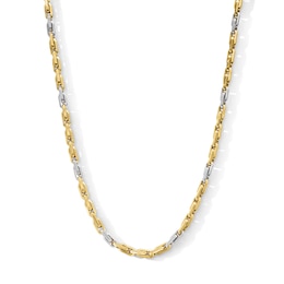 4.5mm Paper Clip Necklace in Sterling Silver and 10K Gold Plate - 22"