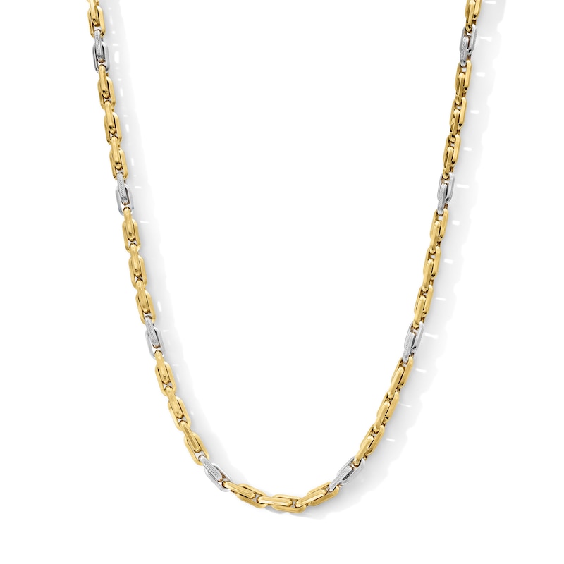Main Image 1 of 4.5mm Paper Clip Necklace in Sterling Silver and 10K Gold Plate - 22"