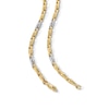 Thumbnail Image 3 of 4.5mm Paper Clip Necklace in Sterling Silver and 10K Gold Plate - 22"