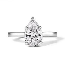 2 CT. T.W. Certified Pear-Shaped Lab-Grown Diamond Solitaire Engagement Ring in 14K White Gold (F/VS2)