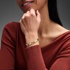 Thumbnail Image 2 of Pyramid Link Station Bracelet in Sterling Silver with 18K Gold Plate - 7.5