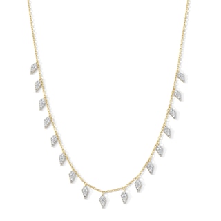 3/8 CT.T.W. Lab-Grown Diamond Kite Dangle Necklace in Sterling Silver with 18K Gold Plate (F/VS2) - 16"