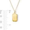 Thumbnail Image 3 of Geometric Dog Tag Necklace in Sterling Silver with 18K Gold Plate - 20"