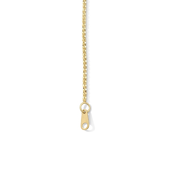 1.4mm Criss-Cross Chain Bracelet in Solid 10K Gold - 7.0"