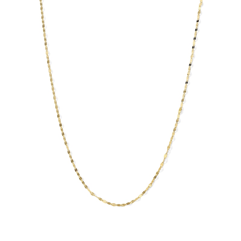 Main Image 1 of 1.3mm Mirror Chain Necklace in Solid 10K Gold - 18"