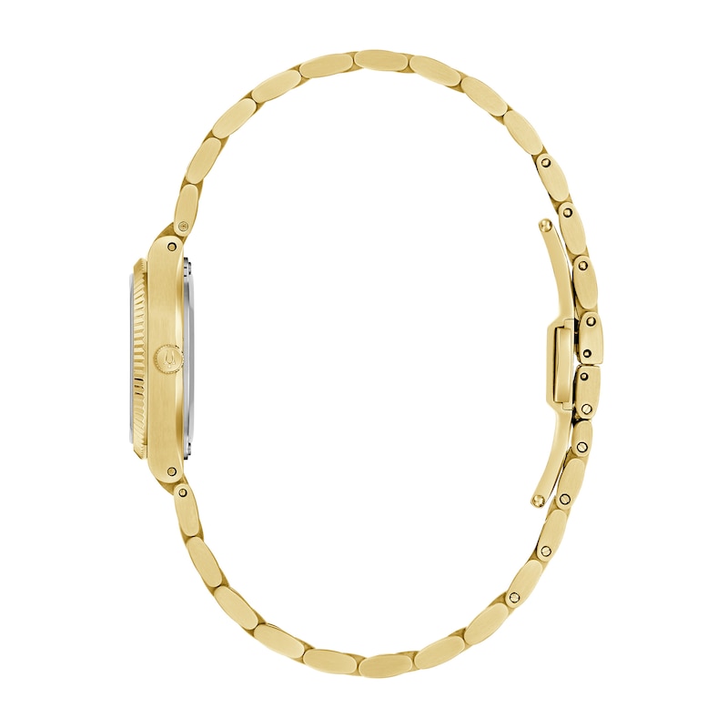 Main Image 2 of Bulova Super Seville Mini Gold-Tone IP Stainless Steel Watch with Black Dial (Model: 97L196)