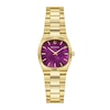 Thumbnail Image 1 of Bulova Super Seville Mini Gold-Tone IP Stainless Steel Watch with Purple Dial (Model: 97L197)