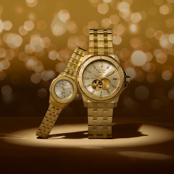 Bulova Marc Anthony Gold-Tone IP Stainless Steel Watch with Champagne Dial (Model: 97L192)