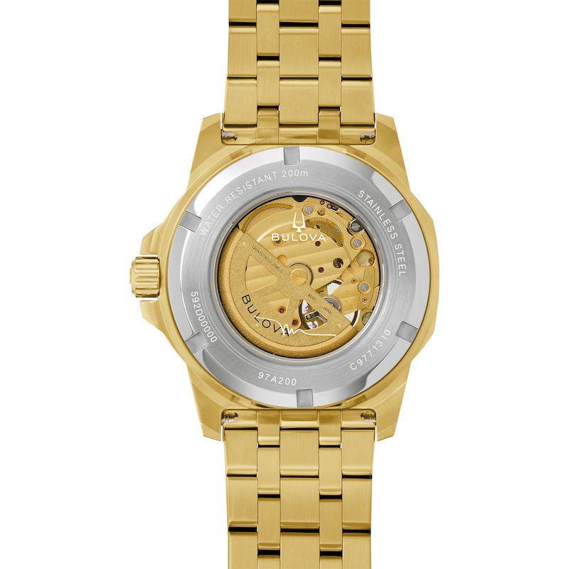 Main Image 4 of Bulova March Anthony Marine Star Gold-Tone IP Stainless Steel Watch with Champagne Dial (Model: 97A200)