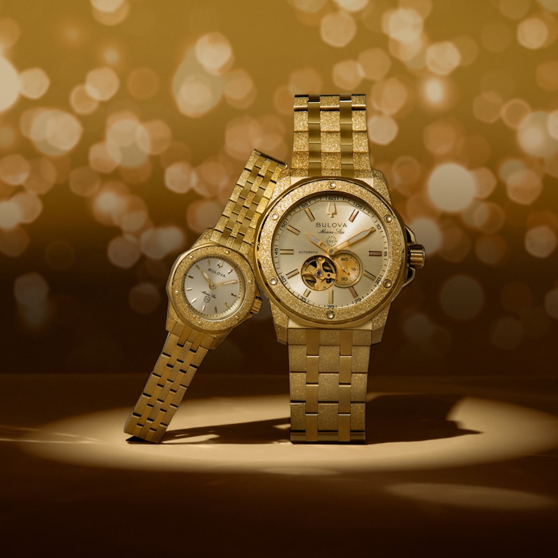 Main Image 7 of Bulova March Anthony Marine Star Gold-Tone IP Stainless Steel Watch with Champagne Dial (Model: 97A200)