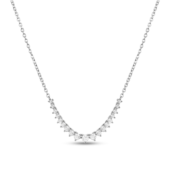 Ladies' Bulova Crystal Stainless Steel Watch with Mother-of-Pearl Dial and Necklace Set (Model: 96X167)