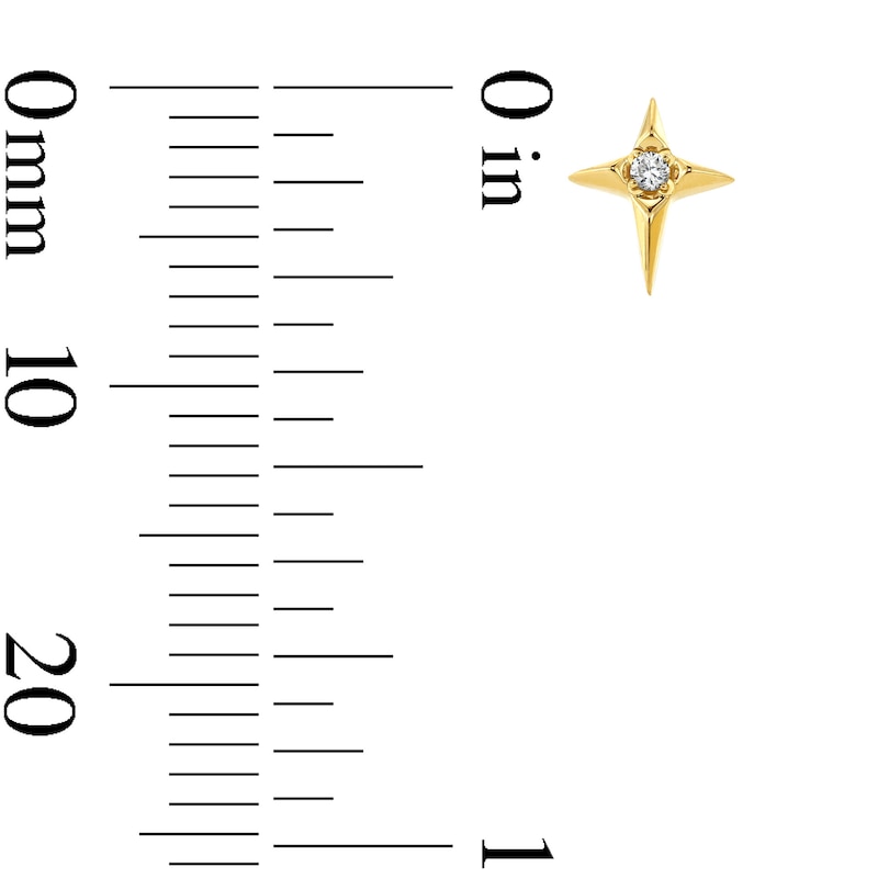 Main Image 3 of Lab-Grown Diamond Accent Star Stud Earrings in 10K Gold (F/VS2)