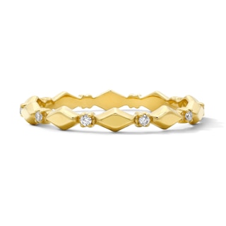 1/20 CT. T.W. Lab-Grown Diamond Geometric Ring in 10K Gold (F/VS2)
