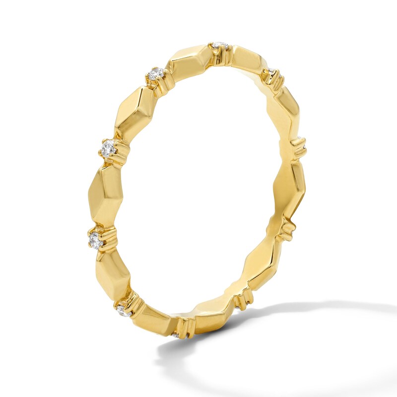 Main Image 3 of 1/20 CT. T.W. Lab-Grown Diamond Geometric Ring in 10K Gold (F/VS2)