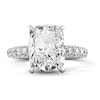 Thumbnail Image 1 of Vera Wang Love Collection 6-1/8 CT. T.W. Elongated Cushion-Cut Certified Lab-Grown Diamond Engagement Ring in Platinum (F/VS2)