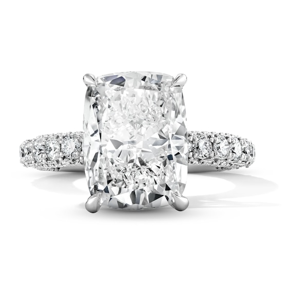 Vera Wang Love Collection 6-1/8 CT. T.w. Elongated Cushion-Cut Certified Lab-Grown Diamond Engagement Ring in Platinum (F/Vs2)