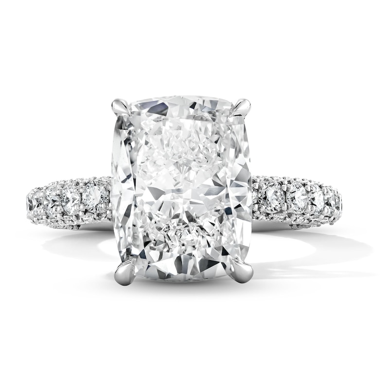 Main Image 1 of Vera Wang Love Collection 6-1/8 CT. T.W. Elongated Cushion-Cut Certified Lab-Grown Diamond Engagement Ring in Platinum (F/VS2)