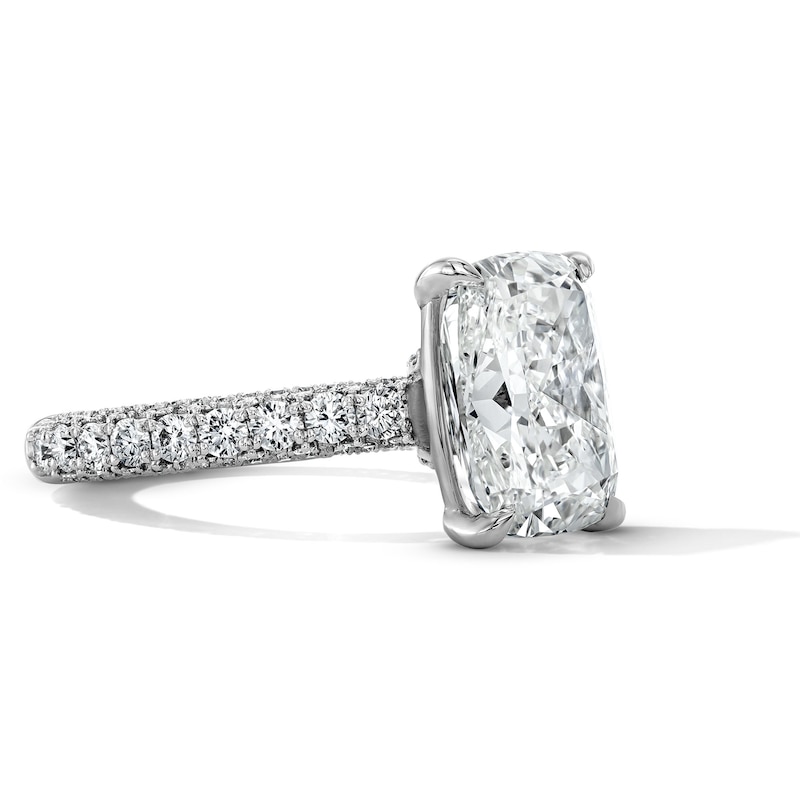 Main Image 3 of Vera Wang Love Collection 6-1/8 CT. T.W. Elongated Cushion-Cut Certified Lab-Grown Diamond Engagement Ring in Platinum (F/VS2)