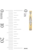 Thumbnail Image 3 of 1/8 CT. T.W. Lab-Grown Diamond Cluster Hoop Earrings in Sterling Silver with 18K Gold Plate (F/VS2)