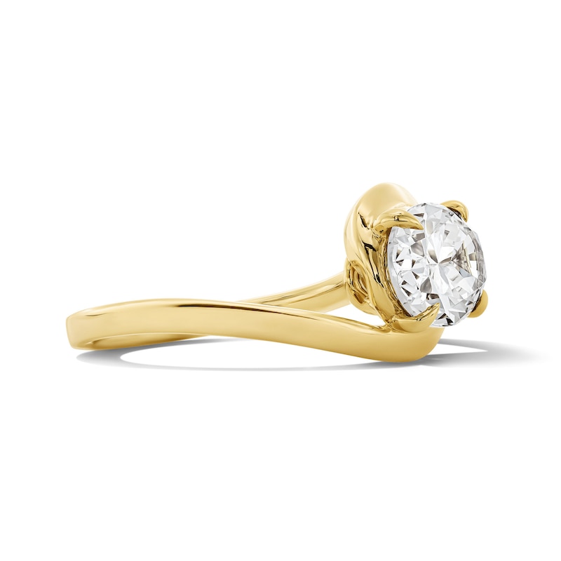 Main Image 3 of 2 CT. T.W. Oval-Cut Certified Lab-Grown Diamond East-West Solitaire Engagement Ring in 14K Gold (F/VS2)