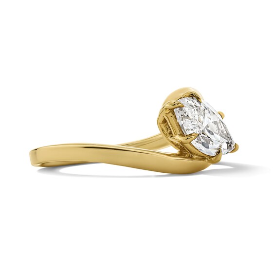 1-1/2 CT. T.w. Marquise-Cut Certified Lab-Grown Diamond Tilted Solitaire Engagement Ring in 14K Gold (F/Vs2)