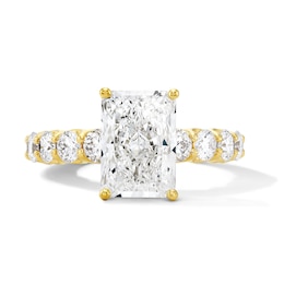 4 CT. T.W. Radiant-Cut Certified Lab-Grown Diamond Engagement Ring in 14K Gold (F/VS2)