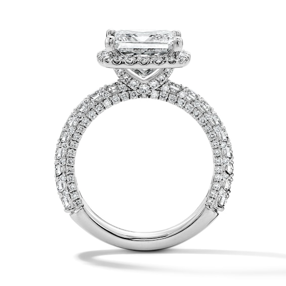 Vera Wang Love Collection 4-3/8 CT. T.w. Princess-Cut Certified Lab-Grown Diamond Frame Engagement Ring in Platinum (F/Vs2)