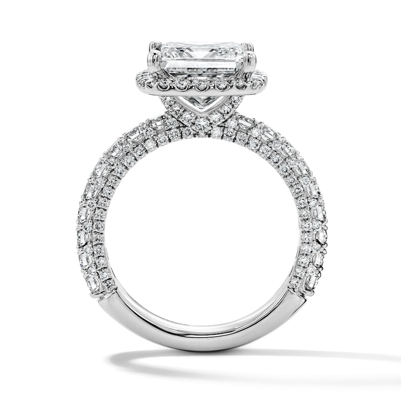Main Image 2 of Vera Wang Love Collection 4-3/8 CT. T.W. Princess-Cut Certified Lab-Grown Diamond Frame Engagement Ring in Platinum (F/VS2)