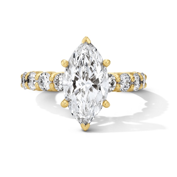 4 CT. T.w. Marquise-Cut Certified Lab-Grown Diamond Engagement Ring in 14K Gold (F/Vs2)