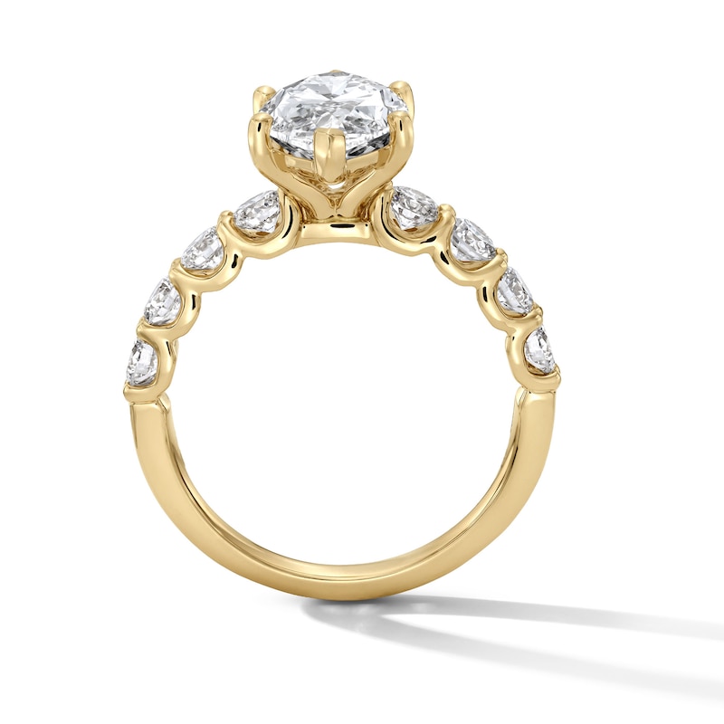 Main Image 3 of 4 CT. T.W. Marquise-Cut Certified Lab-Grown Diamond Engagement Ring in 14K Gold (F/VS2)