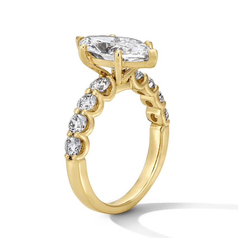 Main Image 5 of 4 CT. T.W. Marquise-Cut Certified Lab-Grown Diamond Engagement Ring in 14K Gold (F/VS2)